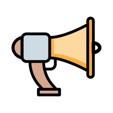 hoparlör megafon yüksek sesle vektör çizim 