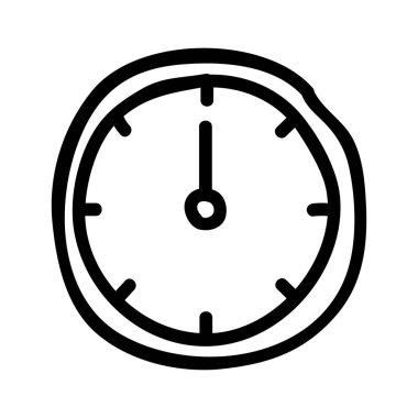 Saat düz stil simgesi, vektör çizim 
