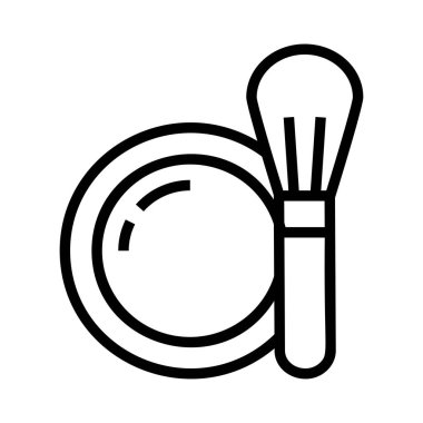 ayna fırça makyaj vektör çizim 