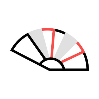 Fan Çin Flamenko vektör çizim el 