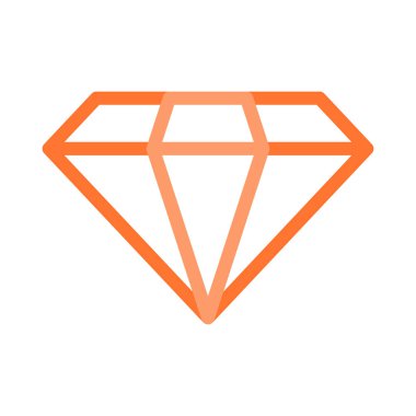 elmas düz stil ikonu, vektör çizim 