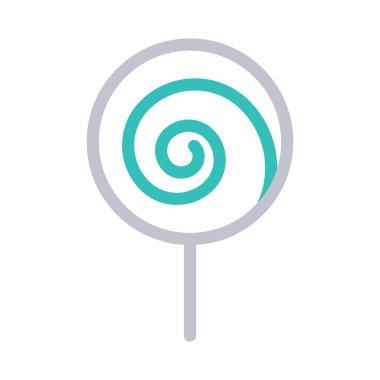 tatlı lolipop düz stil ikonu, vektör çizim 