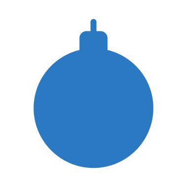 Noel dekoratif topu düz stil ikonu, vektör çizim  