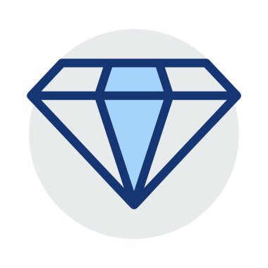 elmas düz stil ikonu, vektör çizim 