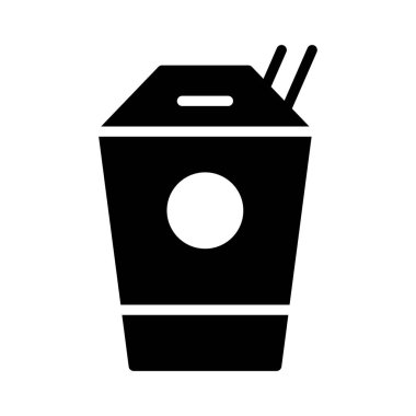 Kağıt bardak içki saman vektör çizim 