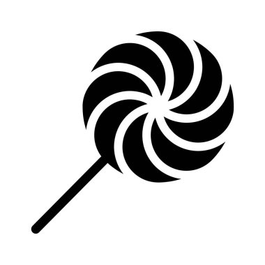 tatlı lolipop düz stil ikonu, vektör çizim 