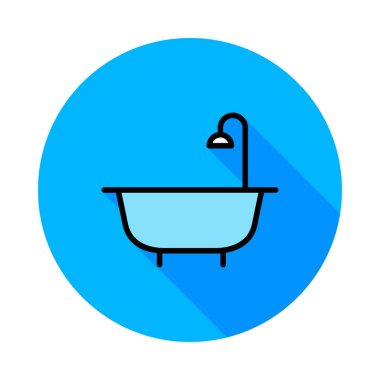 Küvet banyo duş vektör çizim 