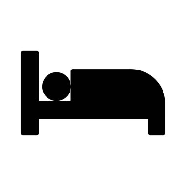 yatak uyku otel vektör çizim 