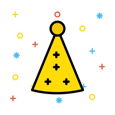 şapka parti şapkası vektör çizim 