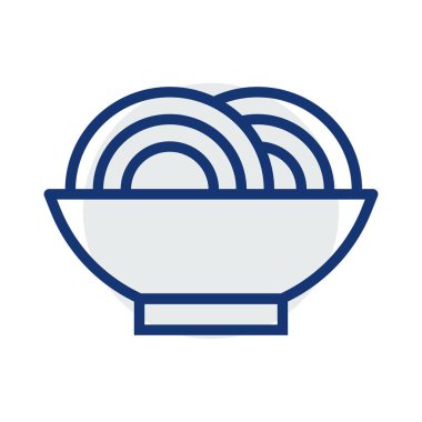 erişte yemek vektör çizim kase 