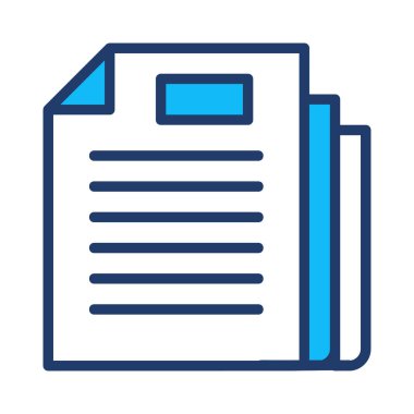 belge dosyaları sayfası vektör çizim 