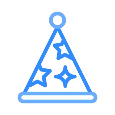 parti şapkası düz stil ikonu, vektör çizim 