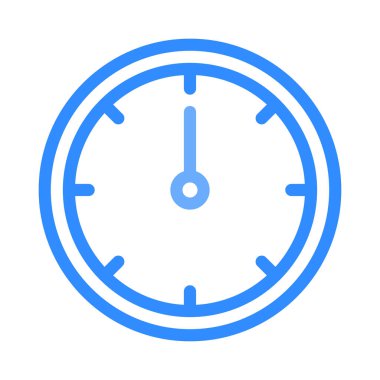 Saat düz stil simgesi, vektör çizim 