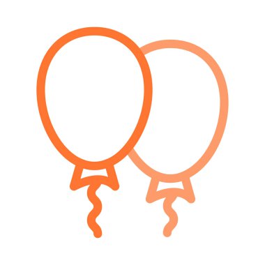 Parti balonları düz stil ikonu, vektör çizim 