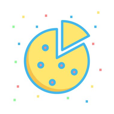 pizza dilimi gıda vektör çizim 