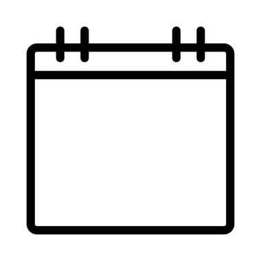 yıllık takvim düz biçim simgesi, vektör illüstrasyonu 
