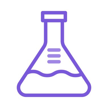 Laboratuvar şişesi düz stil ikonu, vektör çizim 