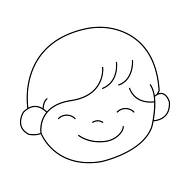 Bebek Çocuk yüz vektör çizim 
