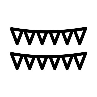 Karnaval kiraz kuşu süslemeleri düz stil ikonu, vektör çizim  