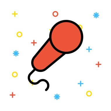 mikrofon hoparlör mikrofon vektör çizim  