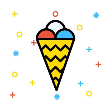 krem buz simge vektör çizim 