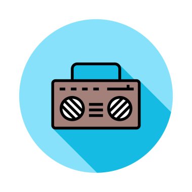 teyp radyo kaset vektör çizim 