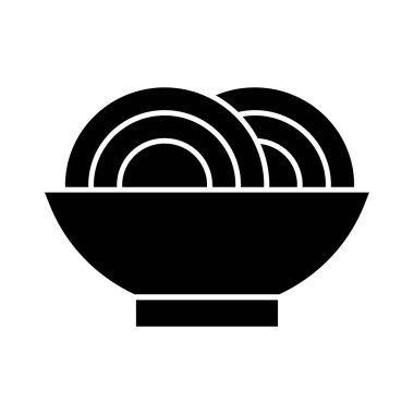 erişte yemek vektör çizim kase 