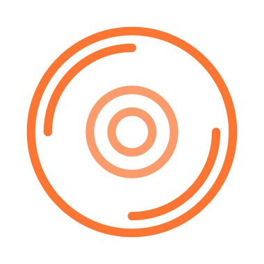 CD disk düz stil ikonu, vektör çizim  