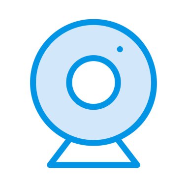 Webcam düz stil ikonu, vektör çizim 