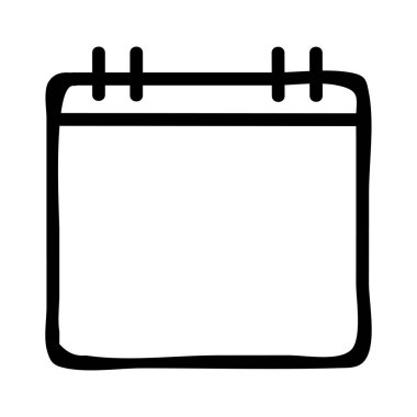 yıllık takvim düz biçim simgesi, vektör illüstrasyonu 