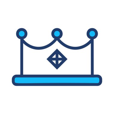 taç simge vektör vektör çizim 