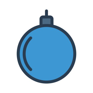 Noel dekoratif biblo düz stil ikonu, vektör çizim 