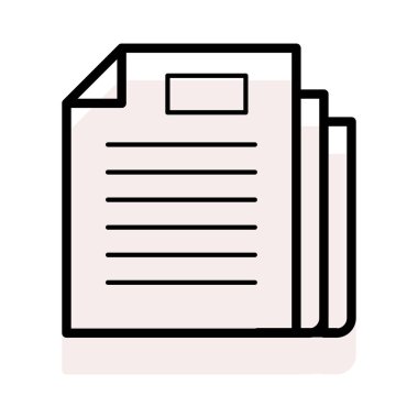 belge dosyaları sayfası vektör çizim 