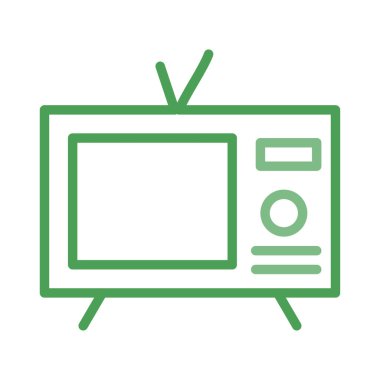 Televizyon anteni ekran vektör çizim 