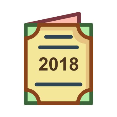 davet düz stil ikonu, vektör çizim 