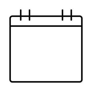 yıllık takvim düz biçim simgesi, vektör illüstrasyonu 