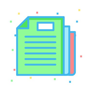 belge dosyaları sayfası vektör çizim 