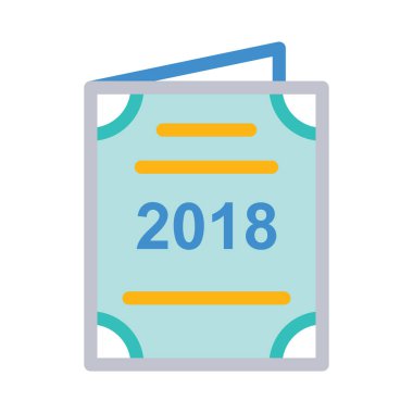 davet düz stil ikonu, vektör çizim 