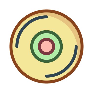 CD disk düz stil ikonu, vektör çizim  