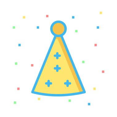 şapka parti şapkası vektör çizim 