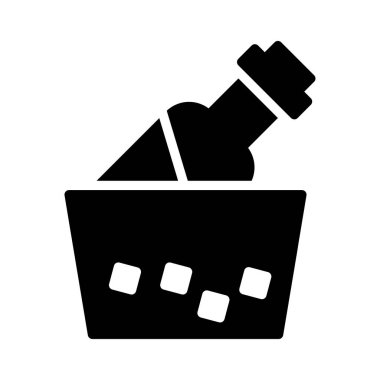 kova buz içki vektör çizim 