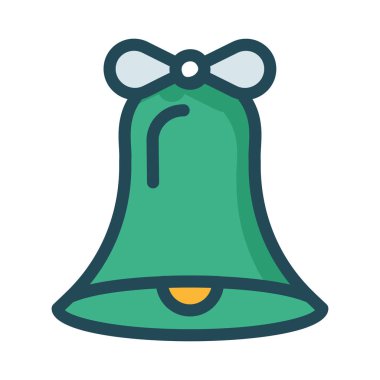 Çan yay düz stil ikonu, vektör çizim ile 