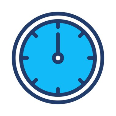 Saat düz stil simgesi, vektör çizim 