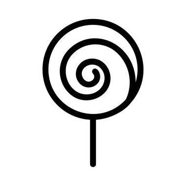 tatlı lolipop düz stil ikonu, vektör çizim 