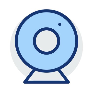 Webcam düz stil ikonu, vektör çizim 