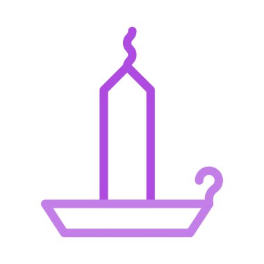 Noel Dekoratif mum düz stil ikonu, vektör çizim 