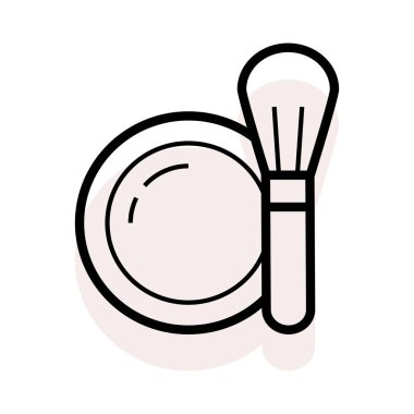 ayna fırça makyaj vektör çizim 