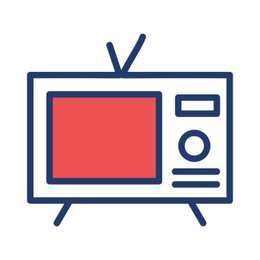 Televizyon anteni ekran vektör çizim 