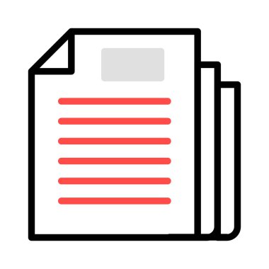 belge dosyaları sayfası vektör çizim 