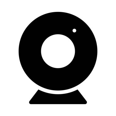 Webcam düz stil ikonu, vektör çizim 